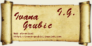 Ivana Grubić vizit kartica